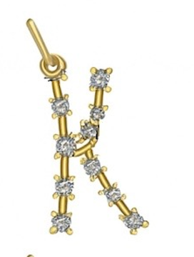 Diamond Constellation Initial Pendant