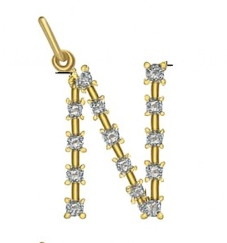Diamond Constellation Initial Pendant