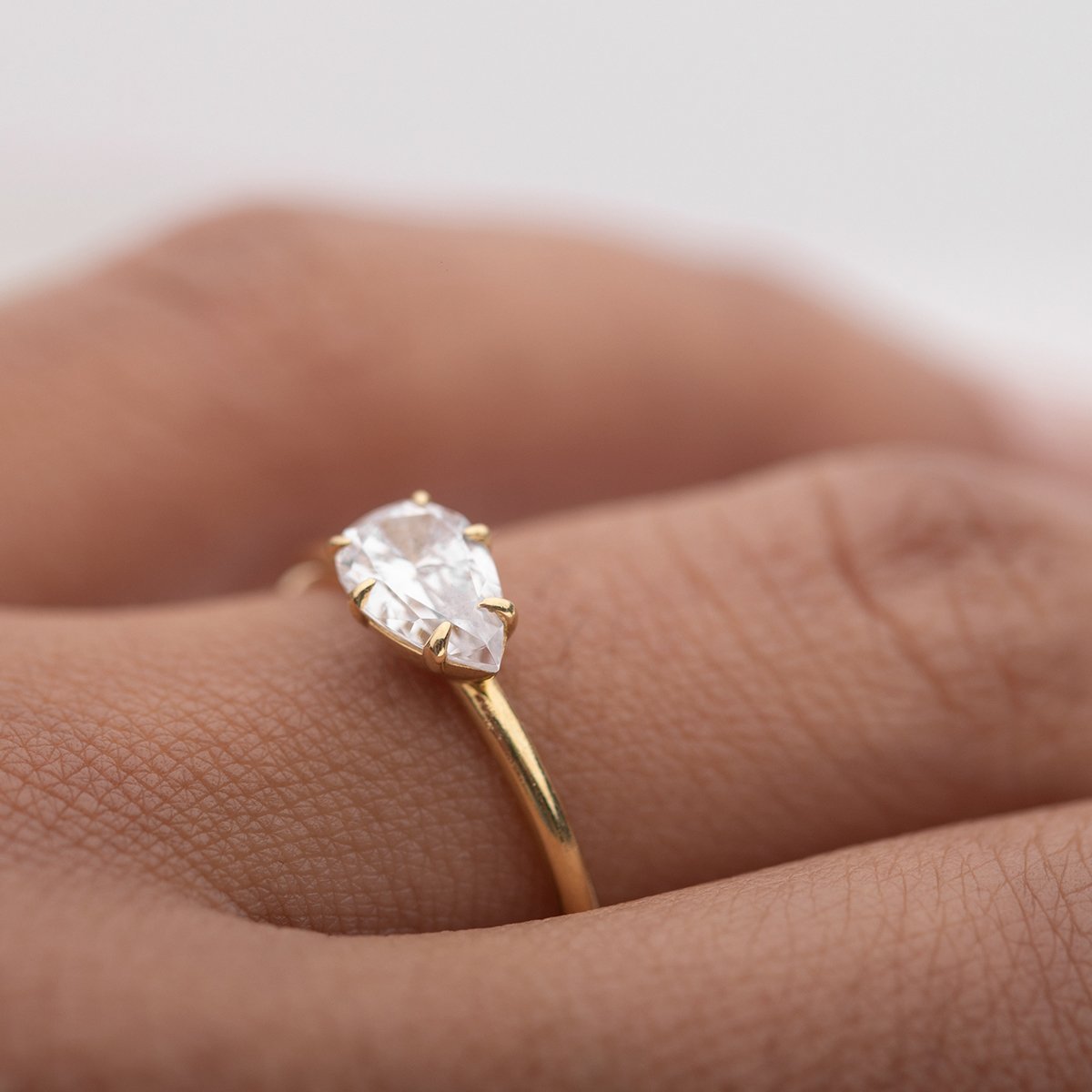 JBJ East-West Diamond Engagement Ring