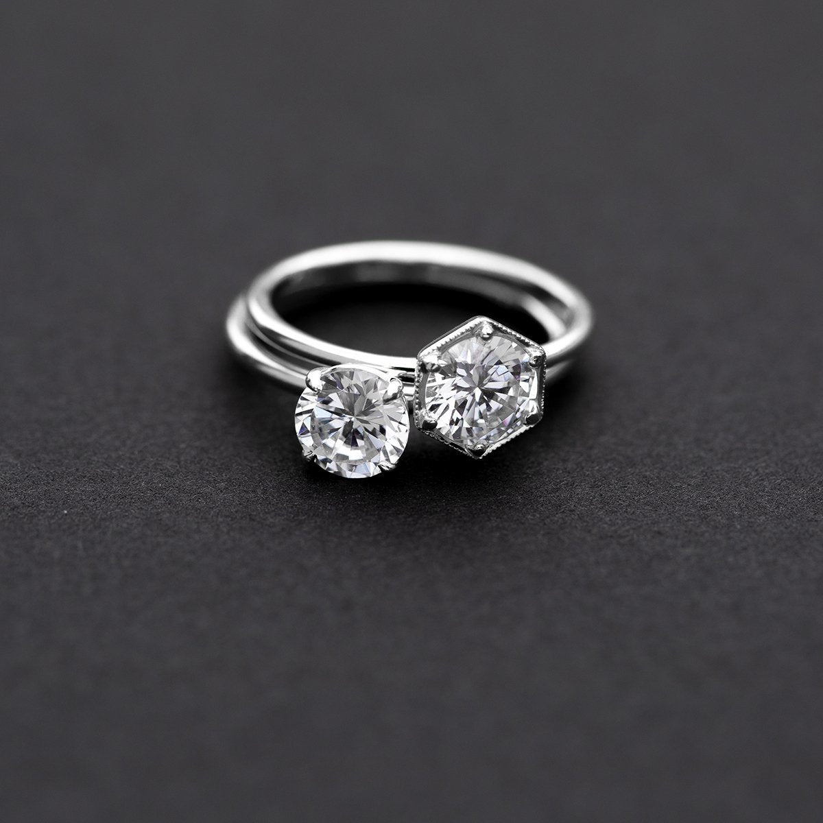 JBJ Hidden Halo Diamond Engagement Ring
