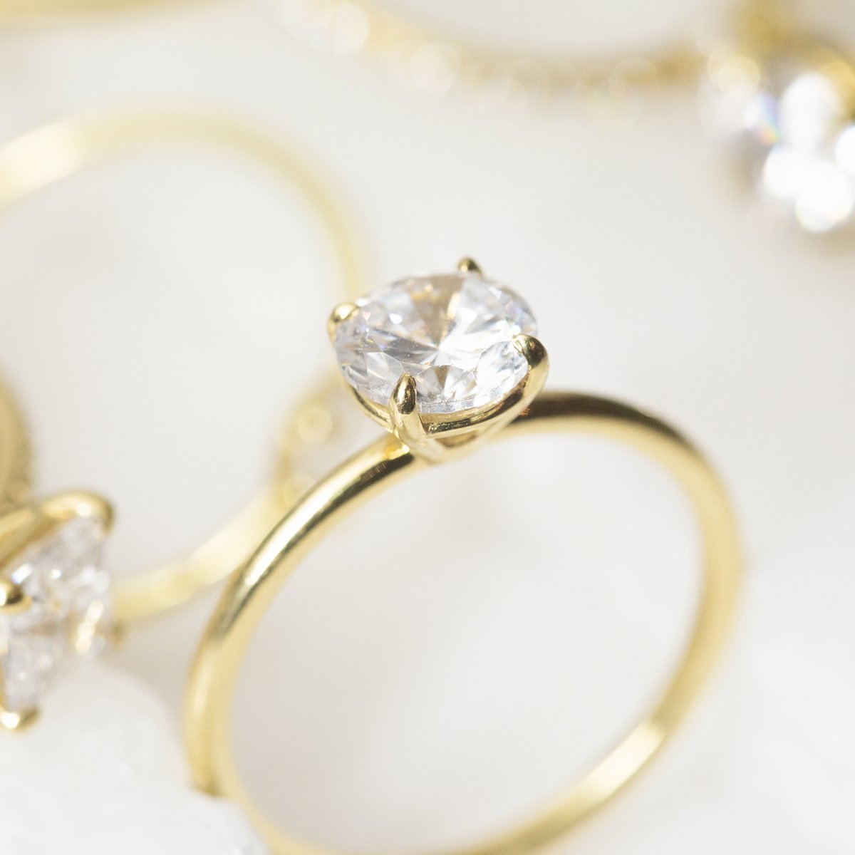 JBJ Solitaire Diamond Engagement Ring
