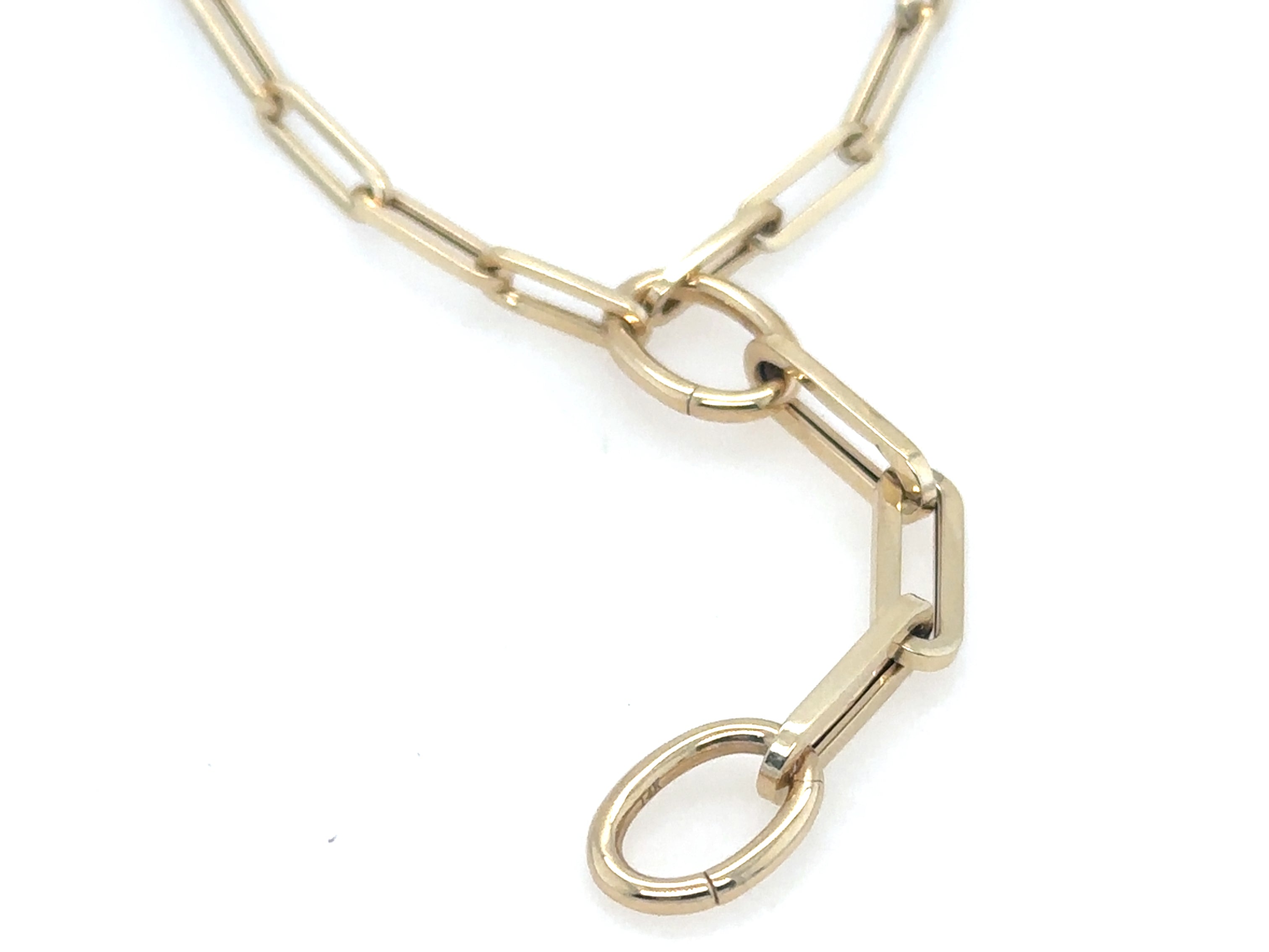 Oval Link Paperclip Lariat