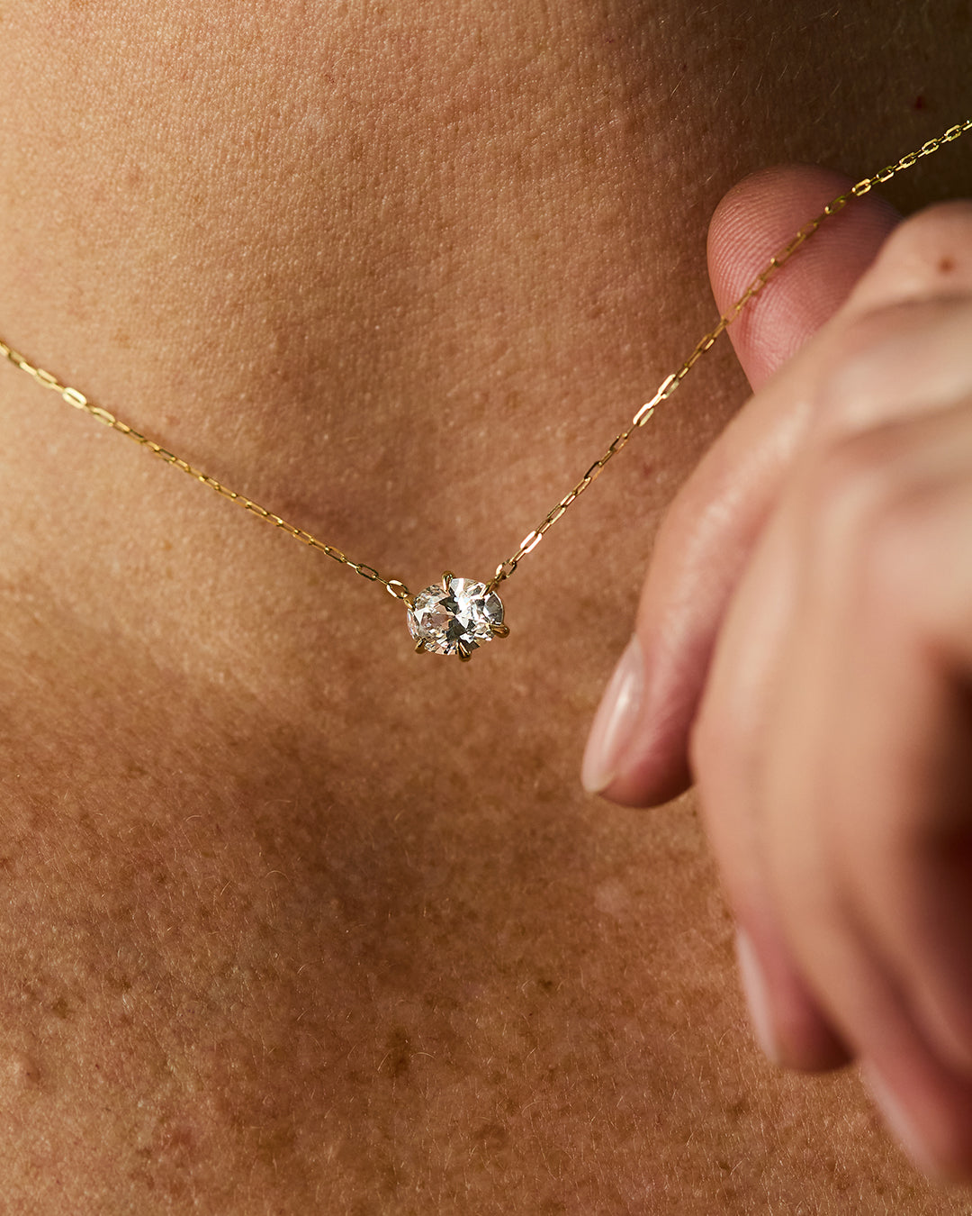 Everyday Oval Diamond Pendant