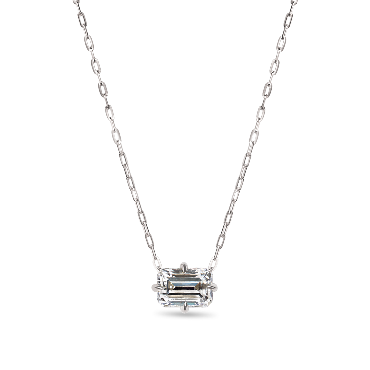 Everyday Emerald Cut Diamond Pendant