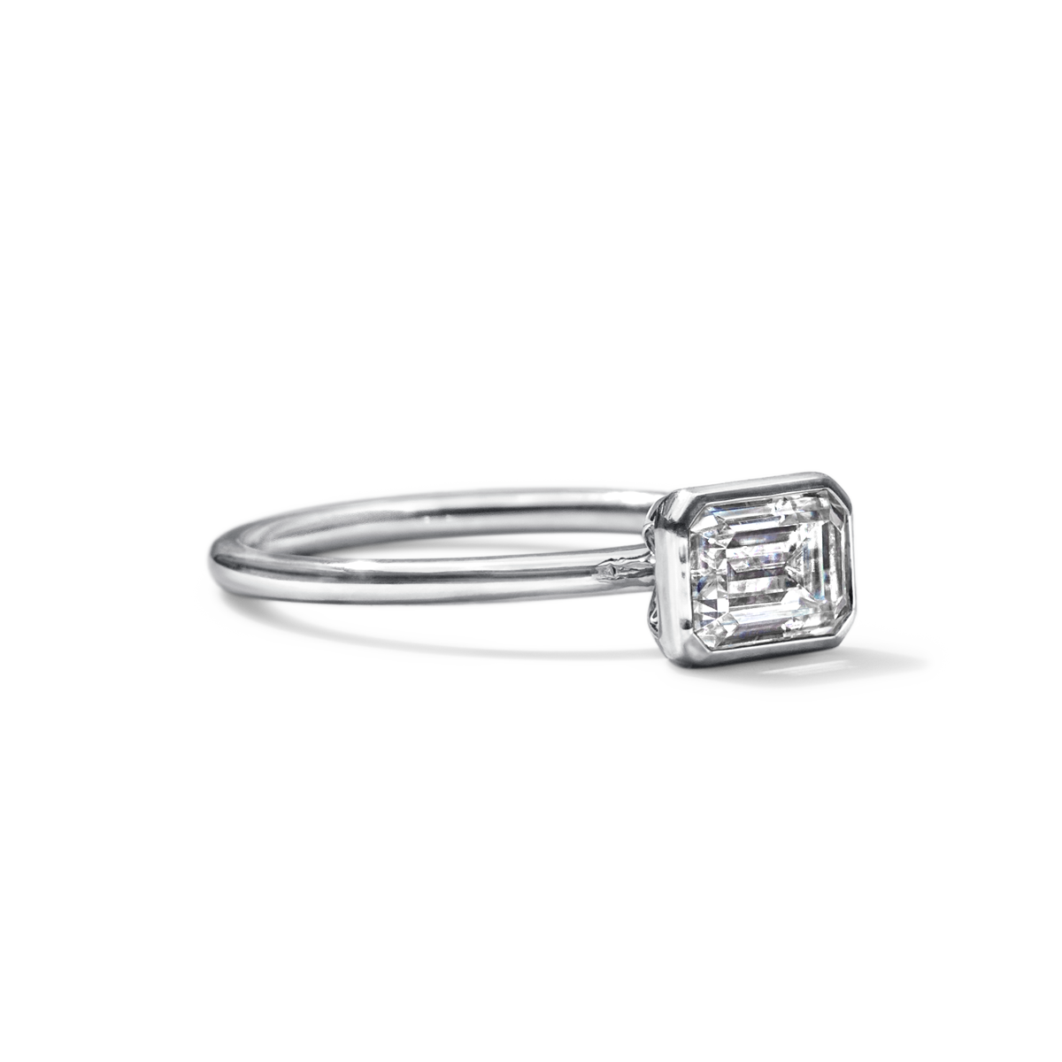 JBJ Bezel Diamond Engagement Ring