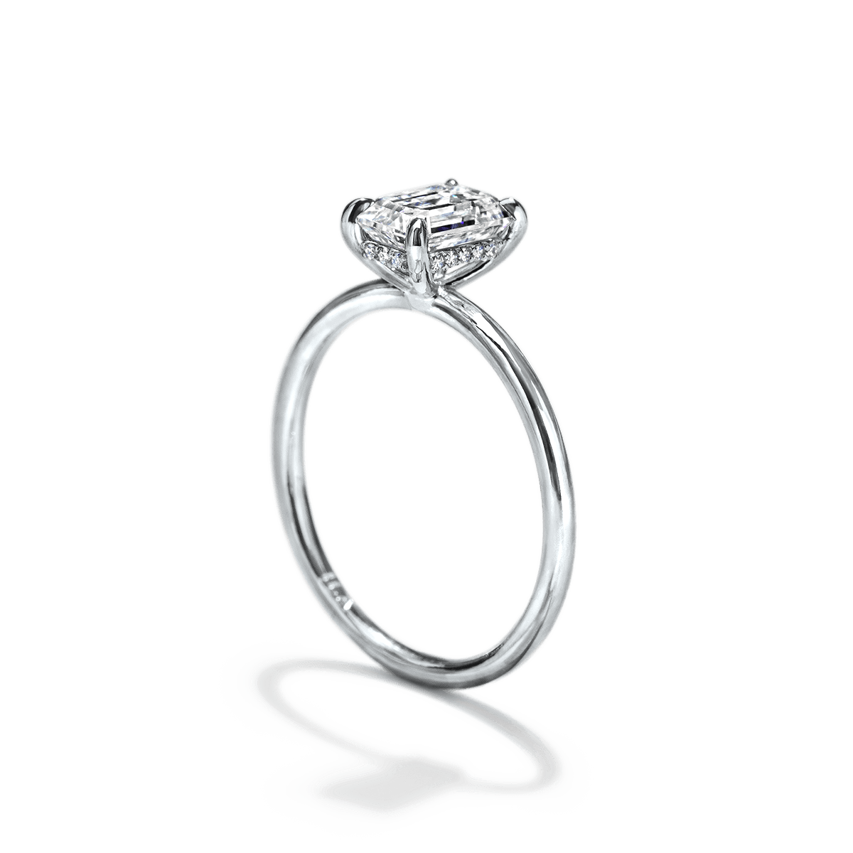 JBJ Hidden Halo Diamond Engagement Ring