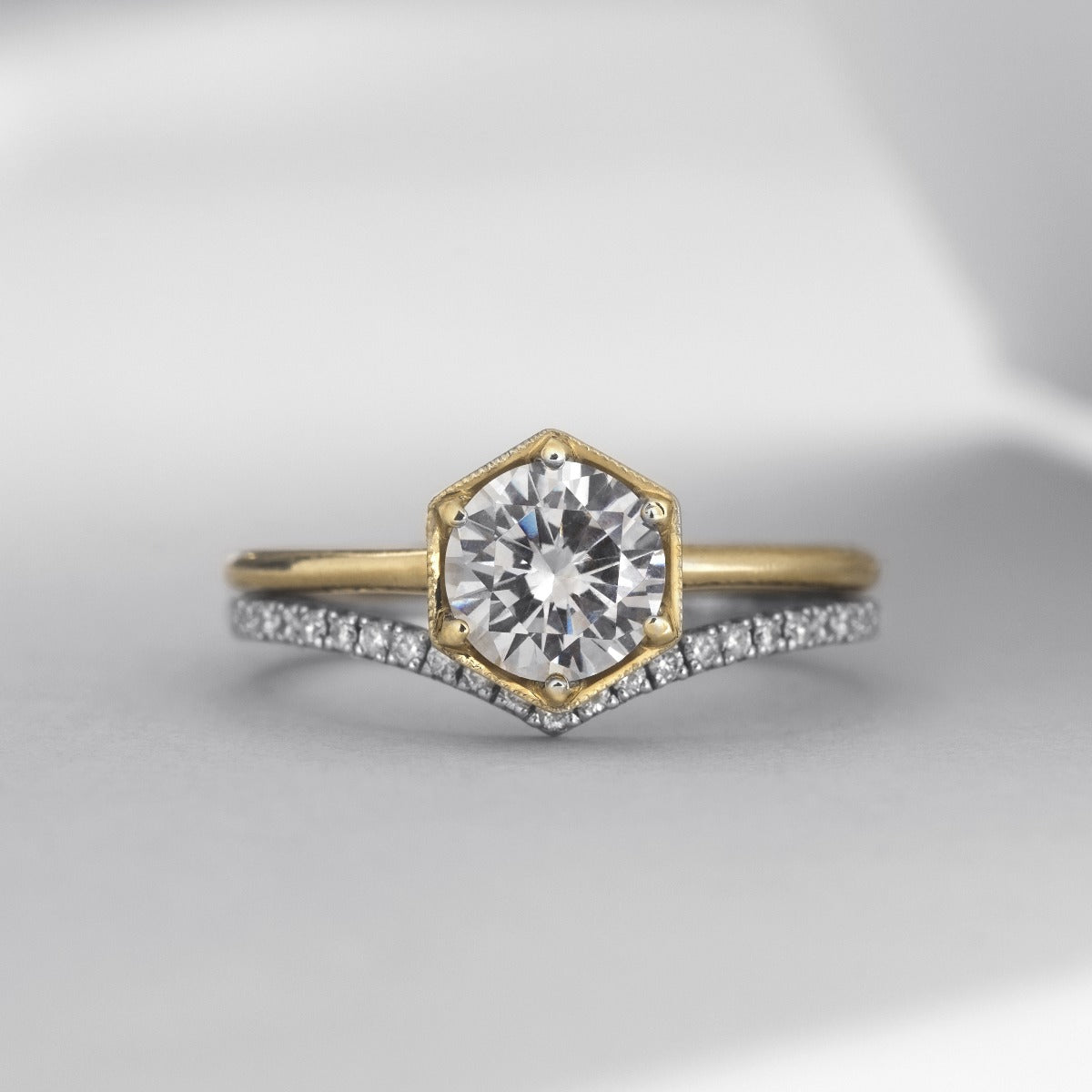 JBJ Semi Bezel Diamond Engagement Ring