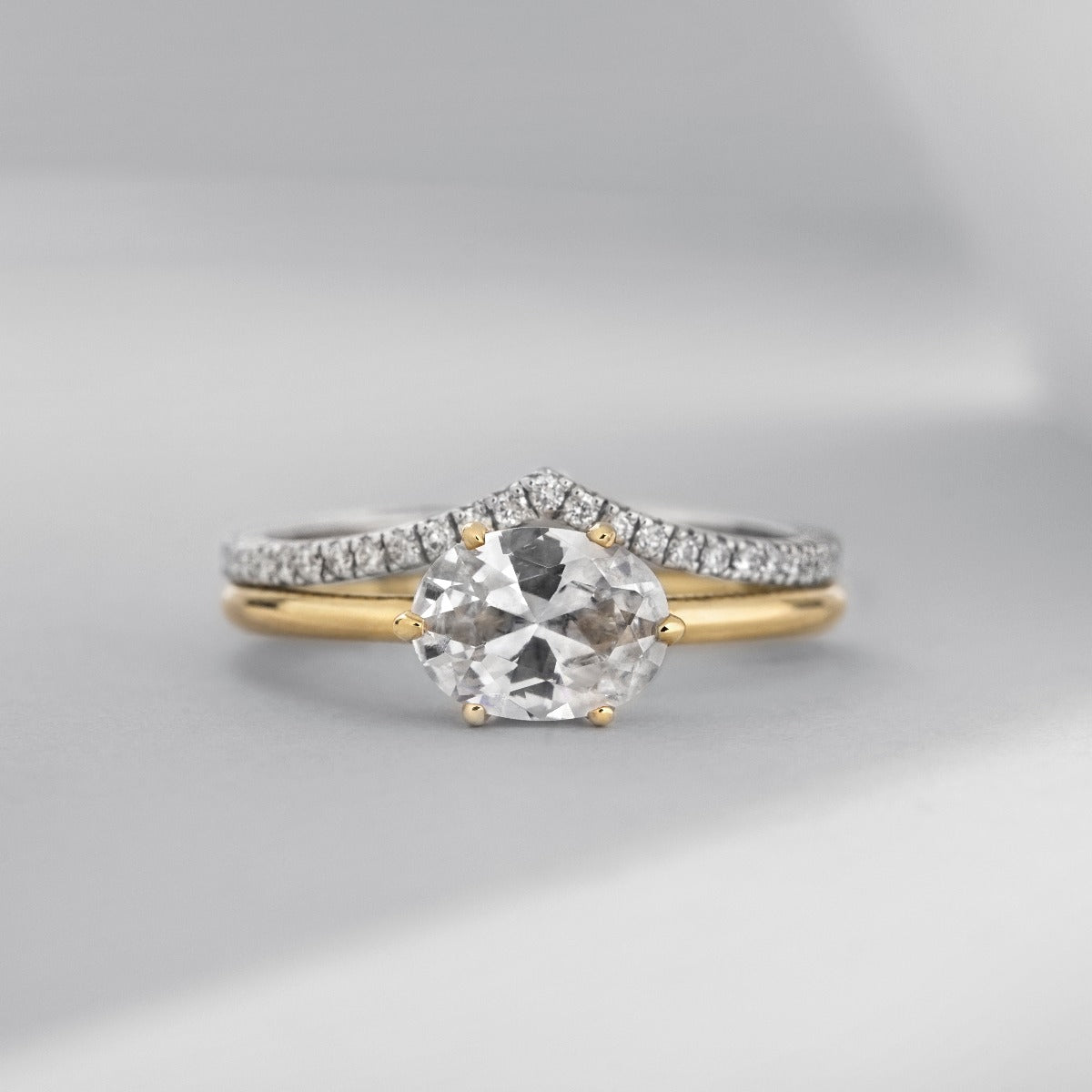JBJ East-West Diamond Engagement Ring