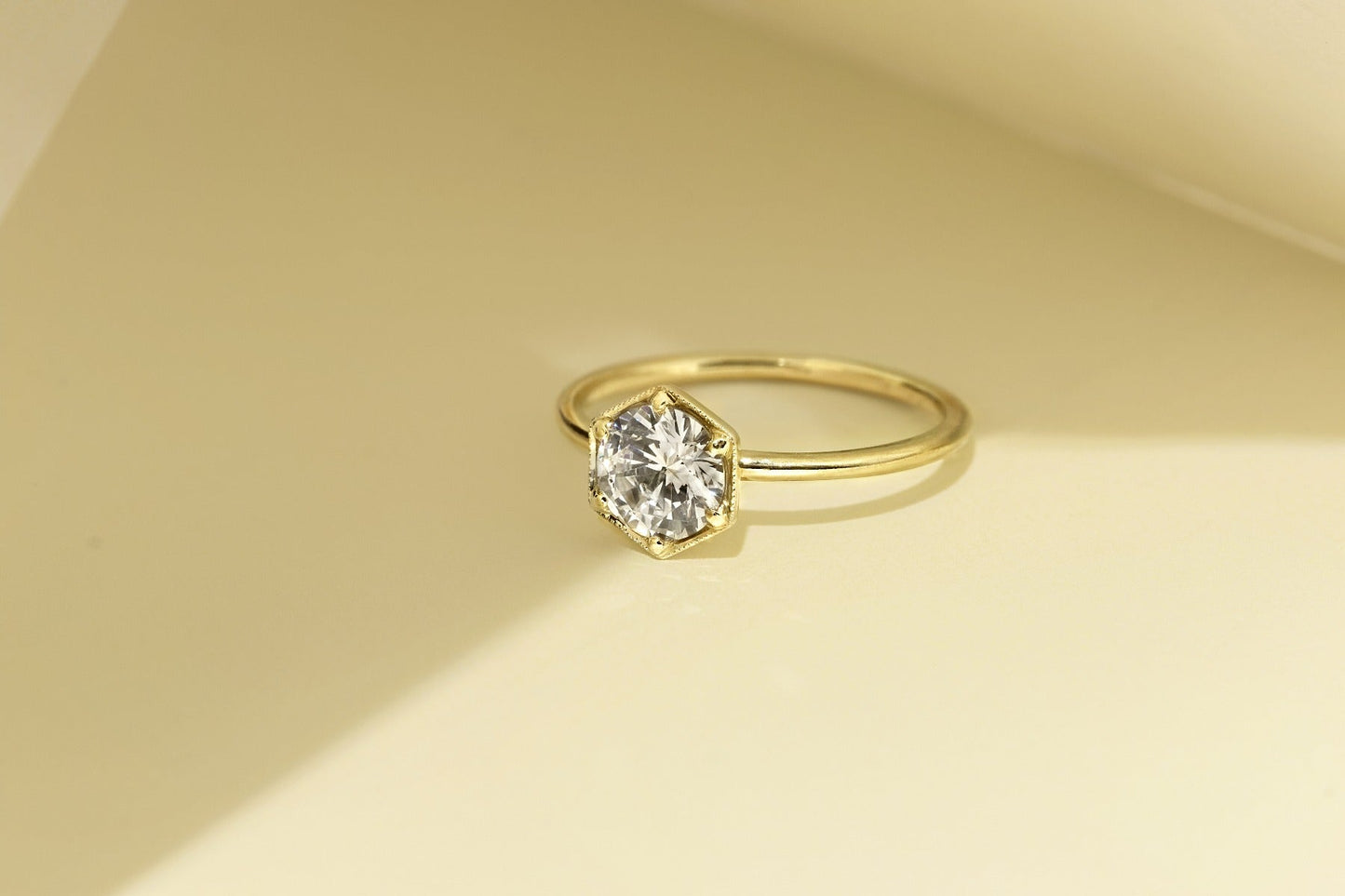JBJ Semi Bezel Diamond Engagement Ring