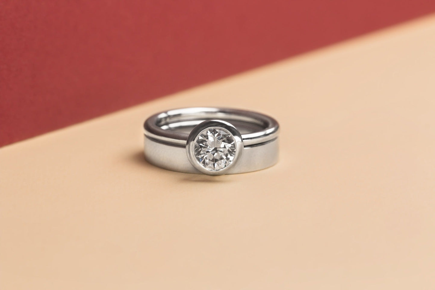 JBJ Bezel Diamond Engagement Ring