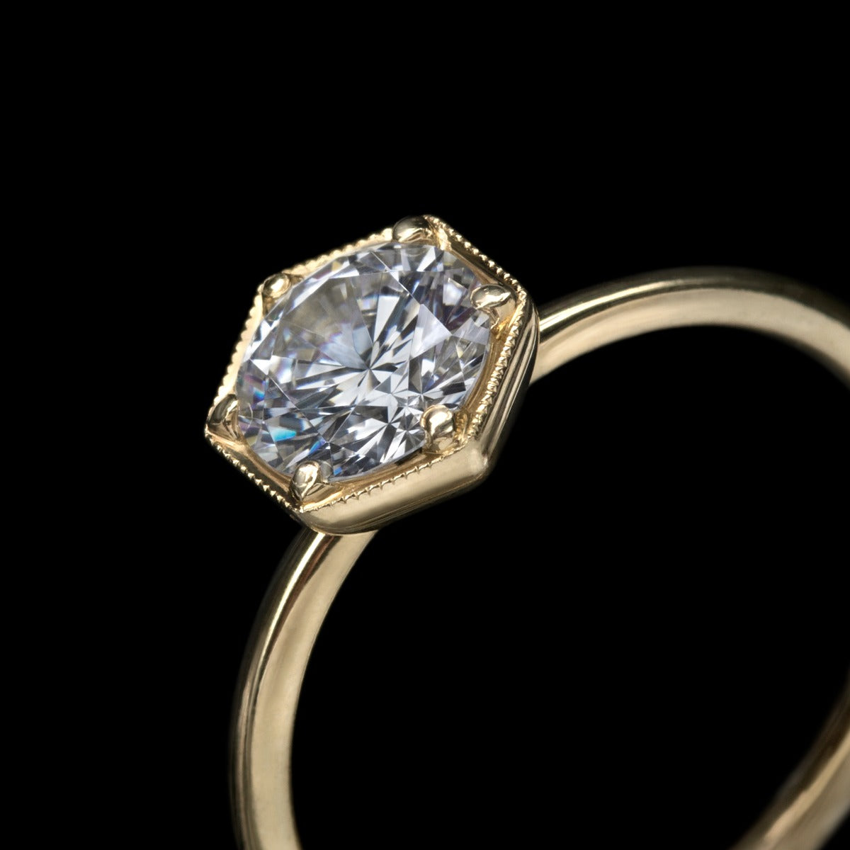 JBJ Semi Bezel Diamond Engagement Ring