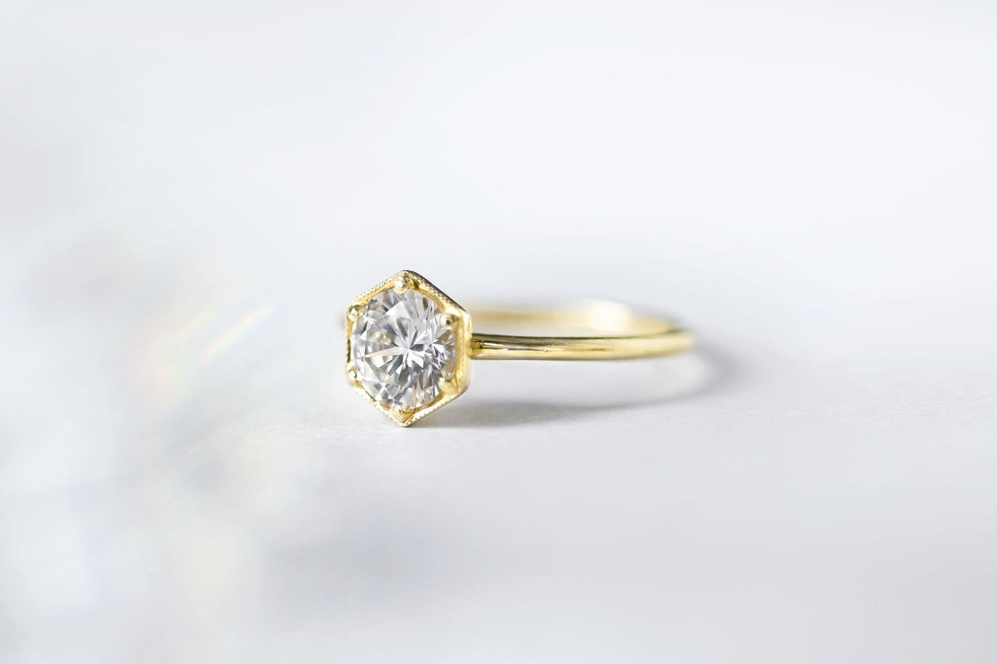 JBJ Semi Bezel Diamond Engagement Ring