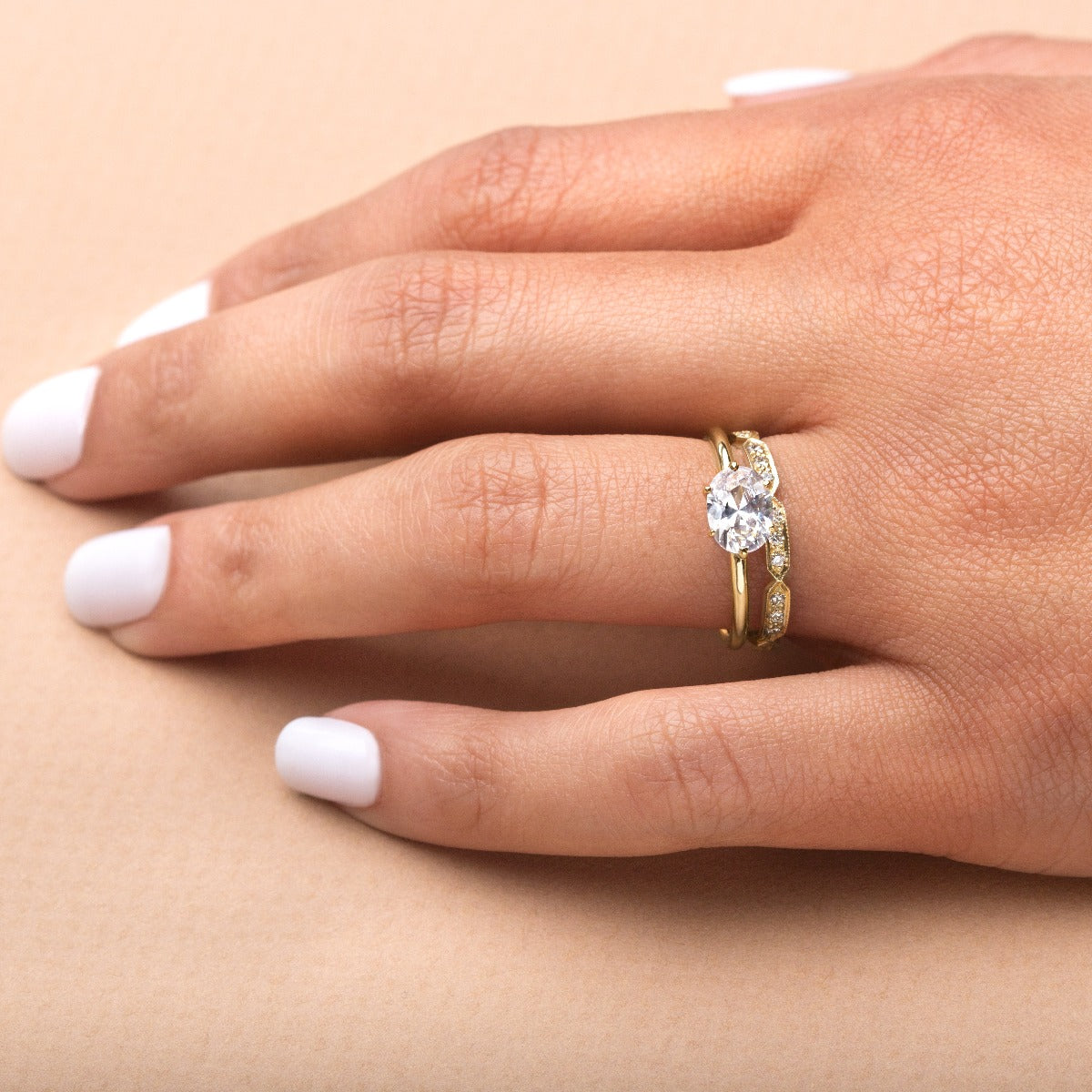 JBJ East-West Diamond Engagement Ring