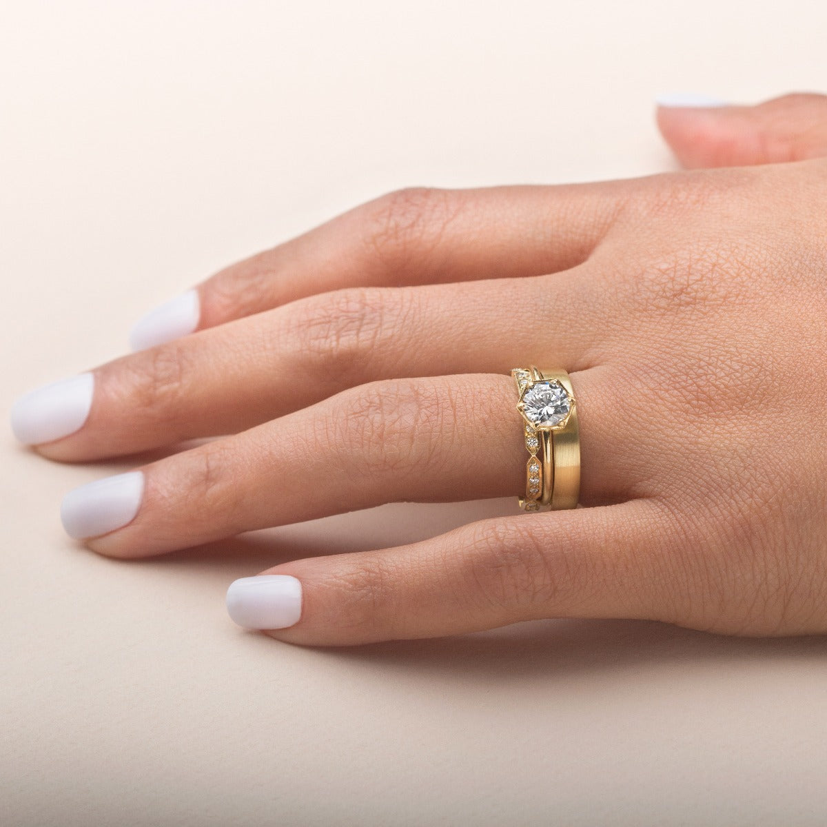 JBJ Semi Bezel Diamond Engagement Ring