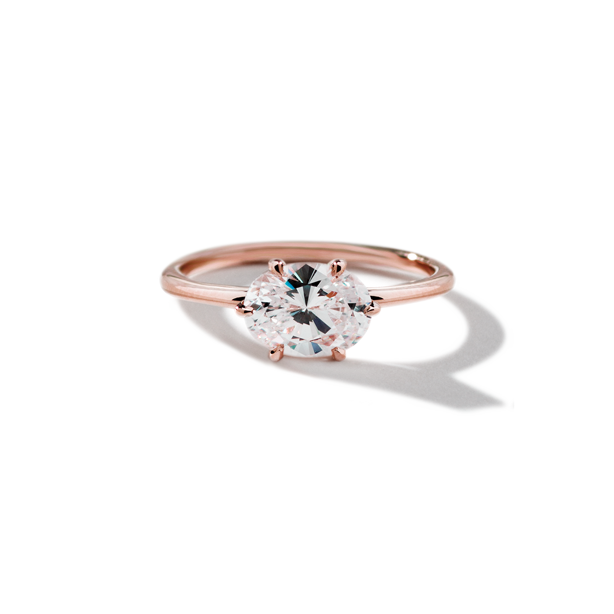 JBJ East-West Diamond Engagement Ring
