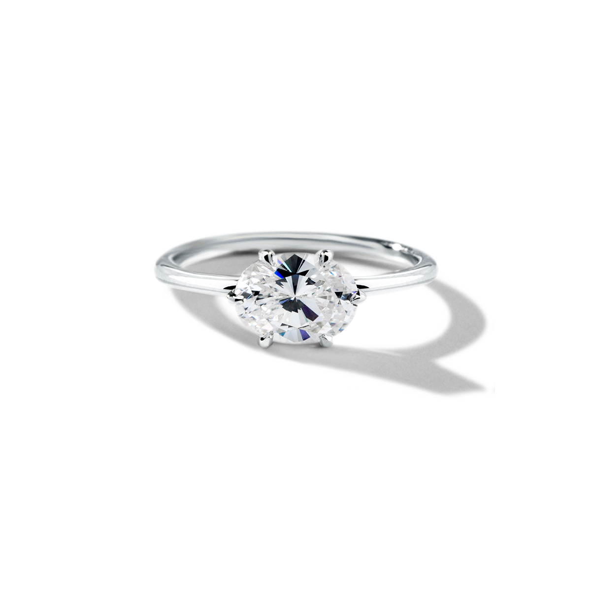 JBJ East-West Diamond Engagement Ring