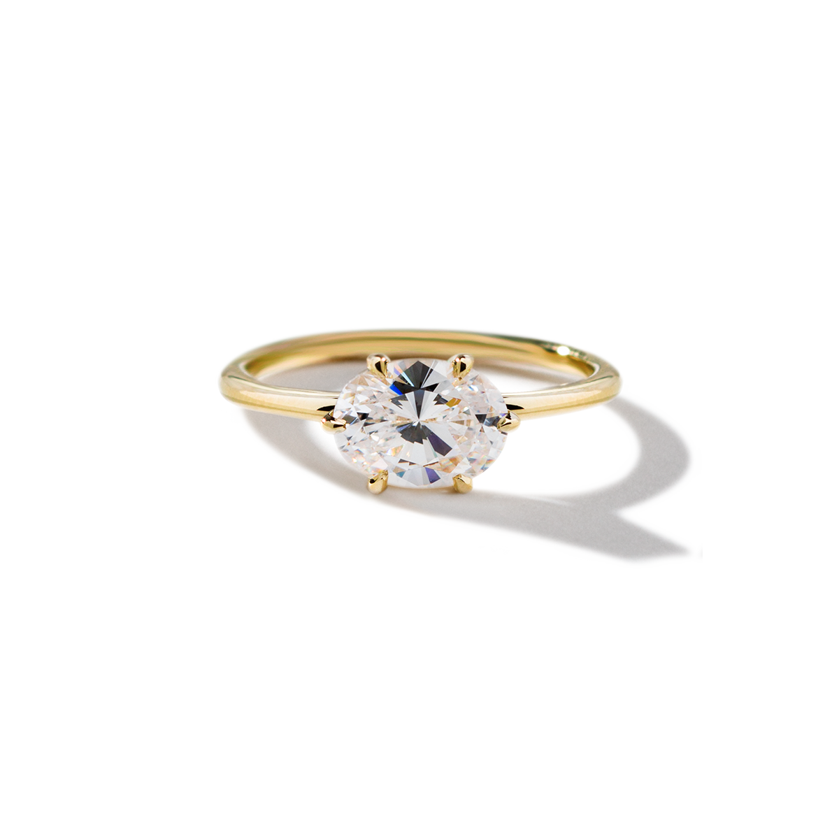 JBJ East-West Diamond Engagement Ring