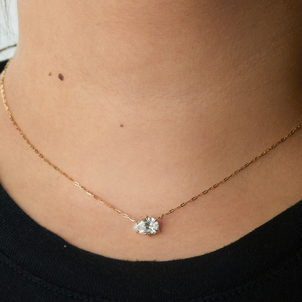 Everyday Pear Diamond Pendant