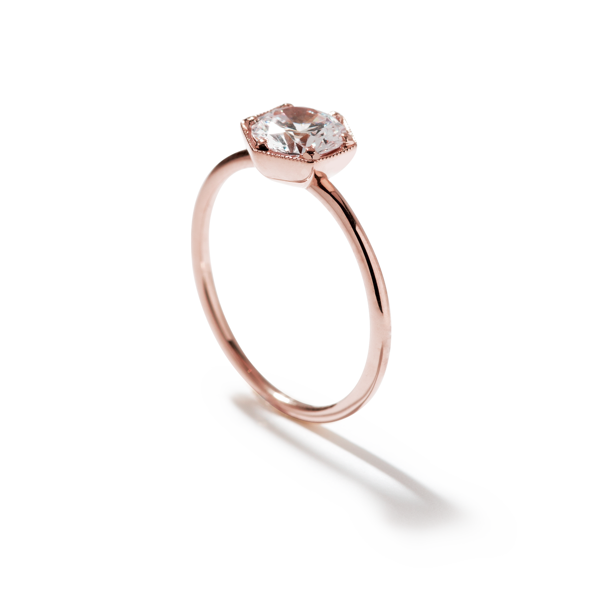 JBJ Semi Bezel Diamond Engagement Ring