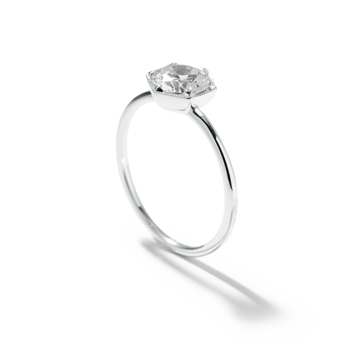 JBJ Semi Bezel Diamond Engagement Ring