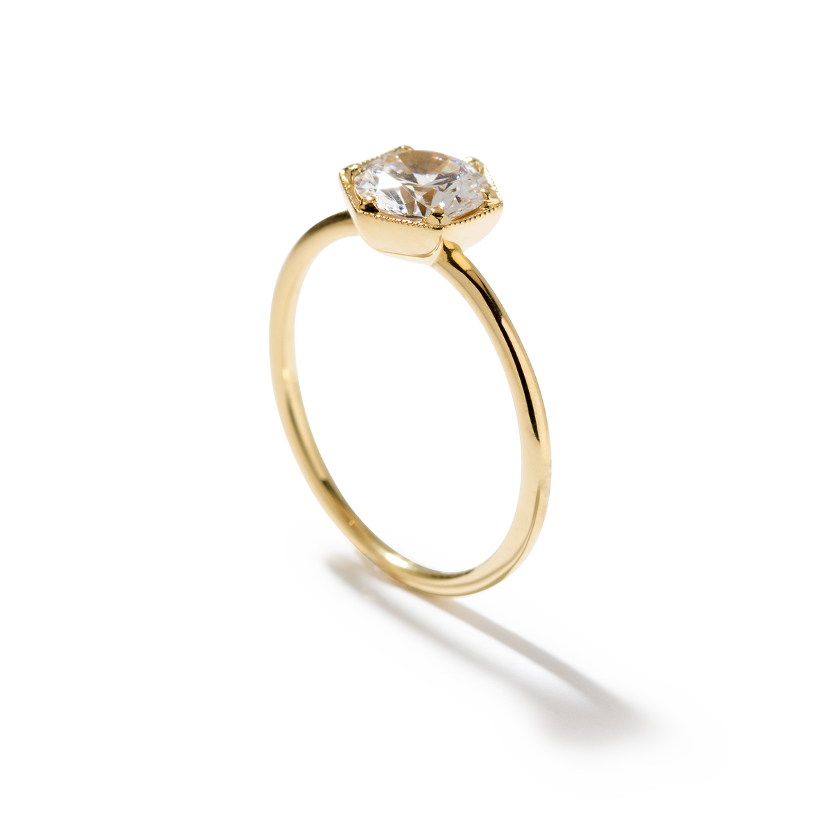 JBJ Semi Bezel Diamond Engagement Ring