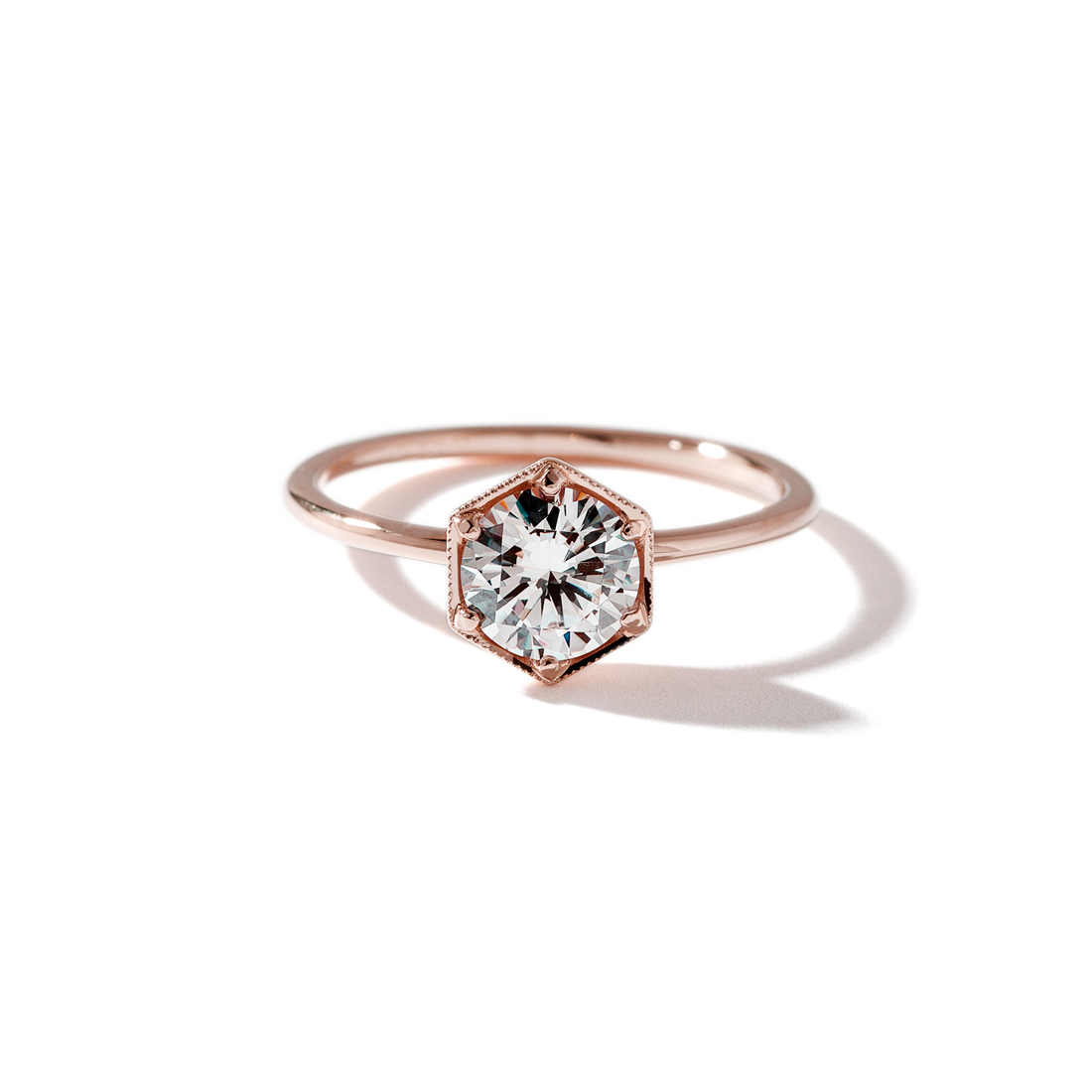 JBJ Semi Bezel Diamond Engagement Ring