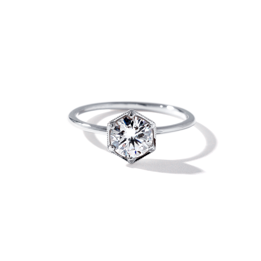 JBJ Semi Bezel Diamond Engagement Ring