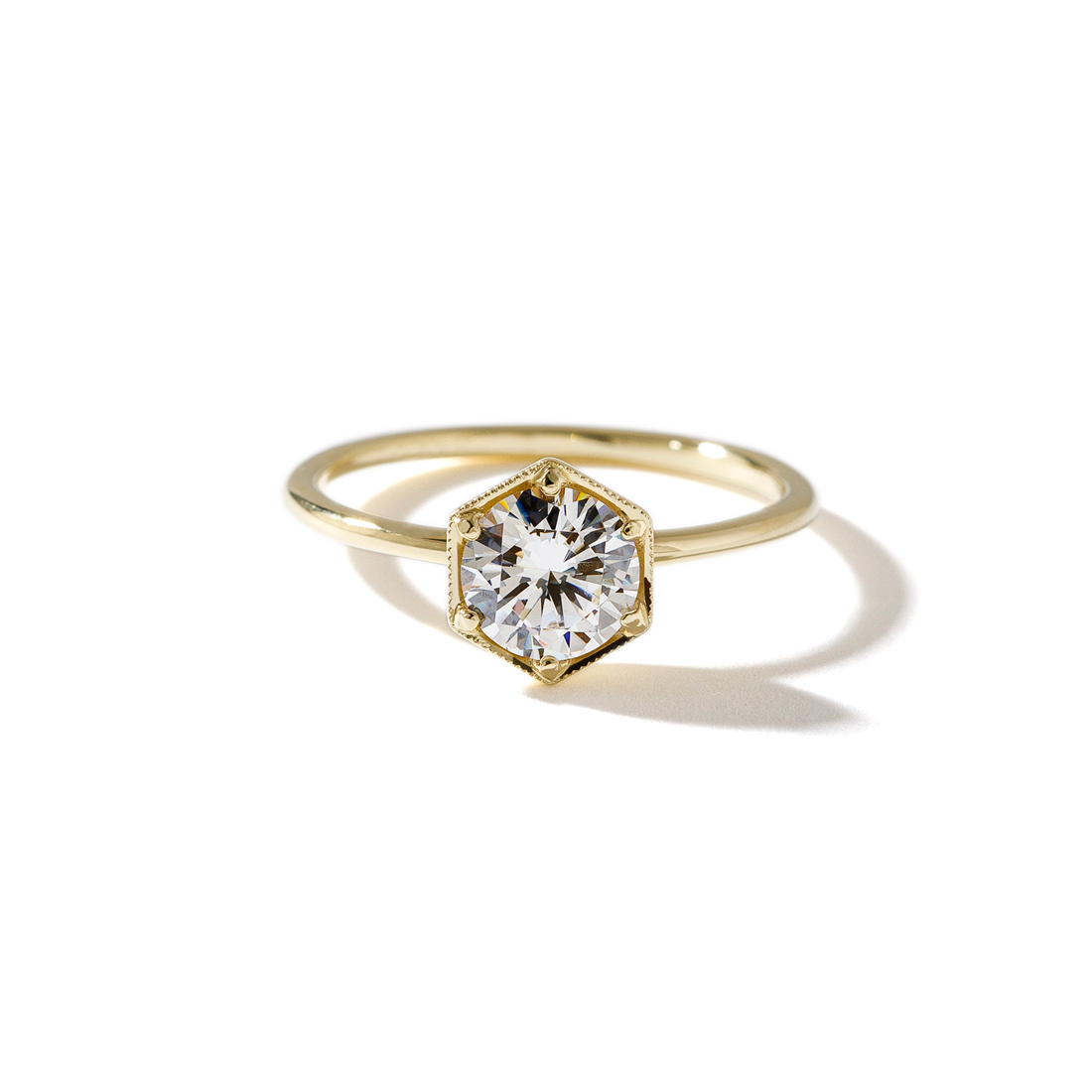 JBJ Semi Bezel Diamond Engagement Ring