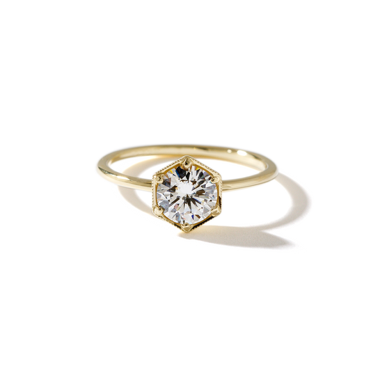 JBJ Semi Bezel Diamond Engagement Ring