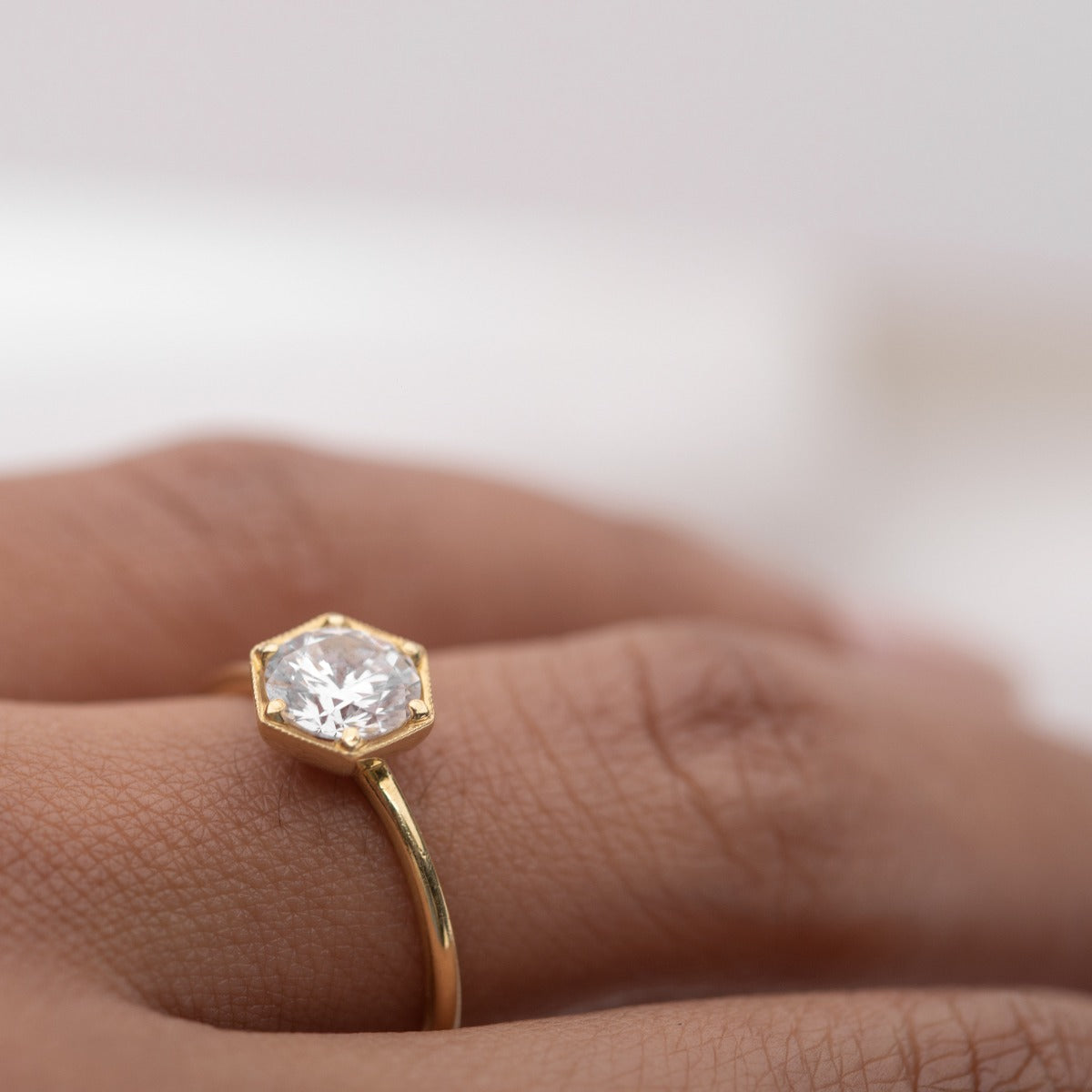 JBJ Semi Bezel Diamond Engagement Ring