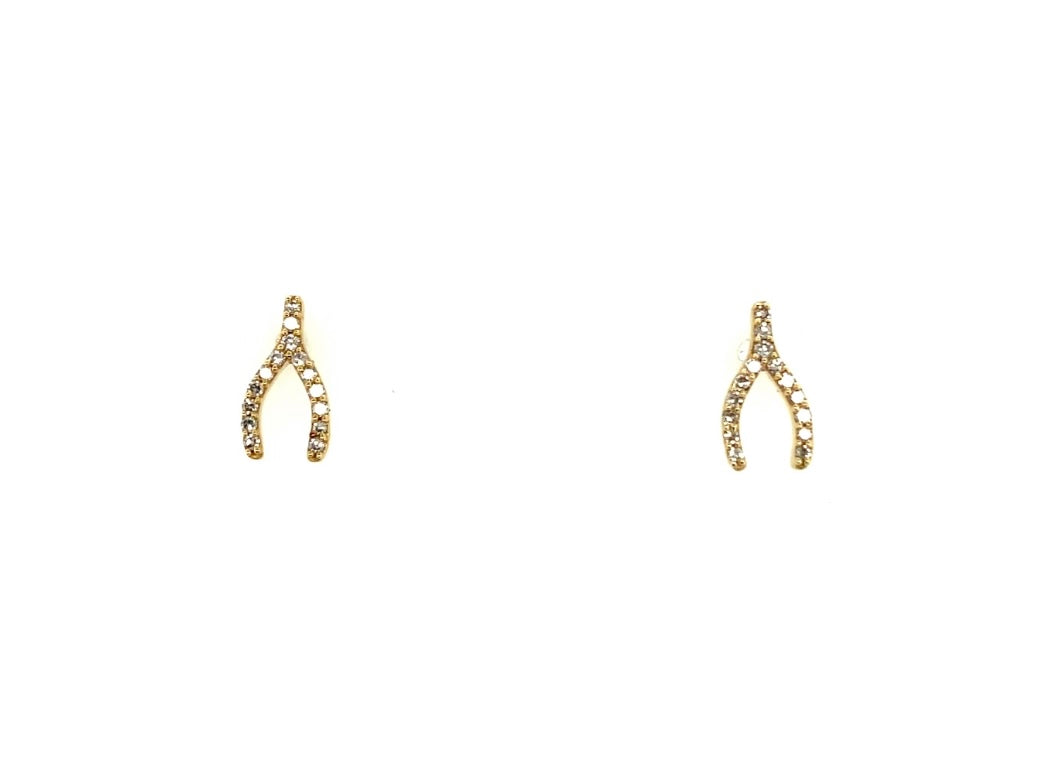 Baby Wishbone Studs