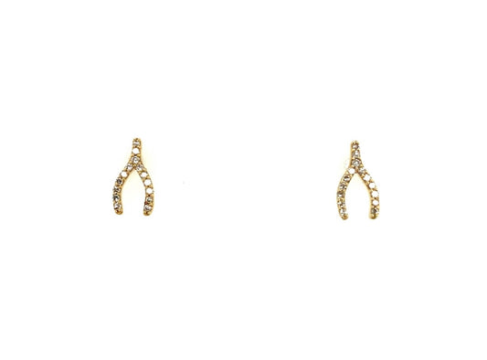 Baby Wishbone Studs