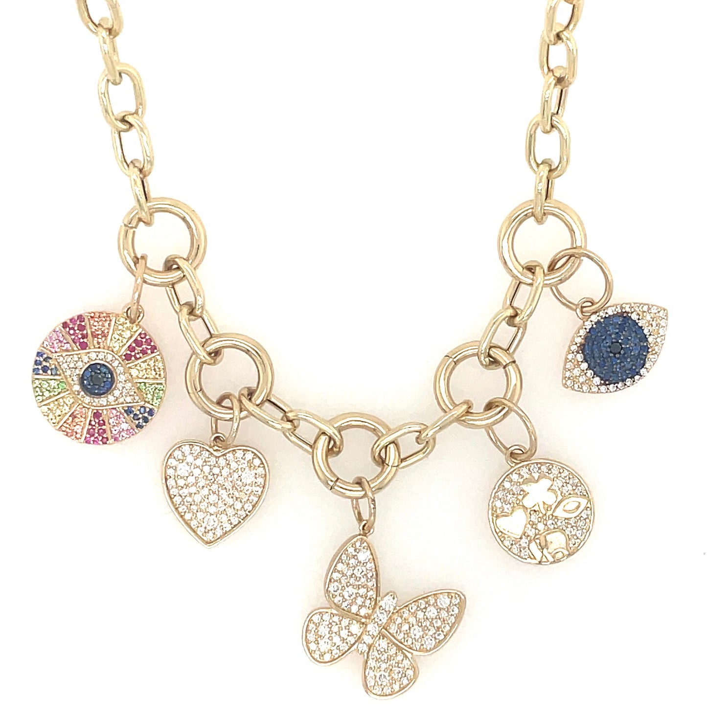 Rainbow Evil Eye Pendant