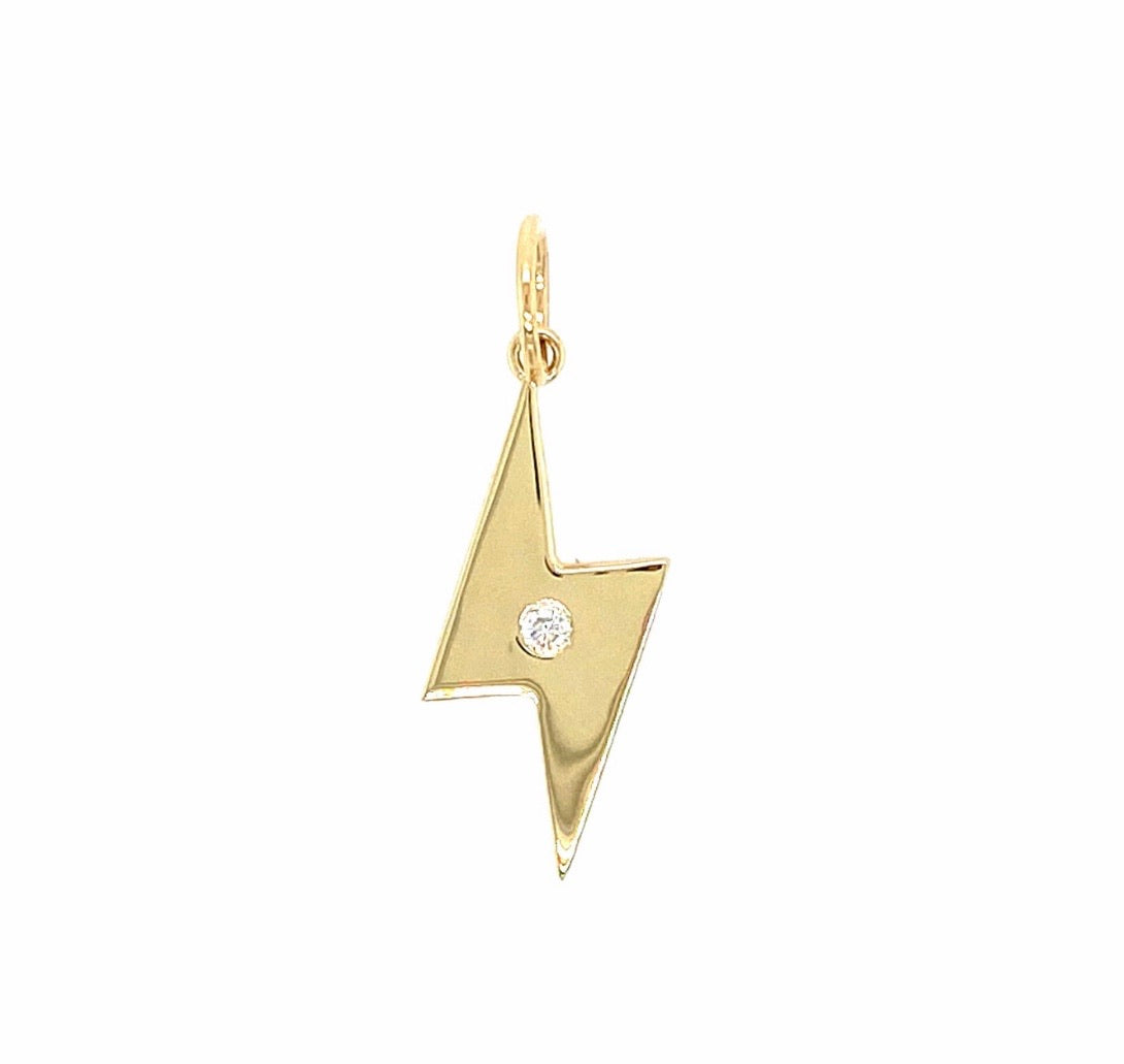 Golden Lightning Bolt Pendant