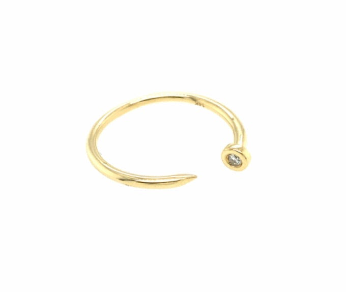 Becca 14k nail ring with .03c diamond