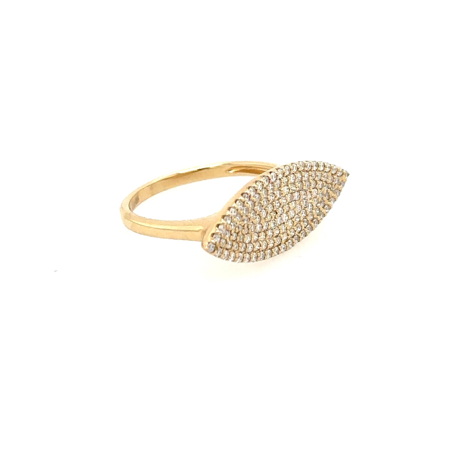 East West Pave Diamond Ring