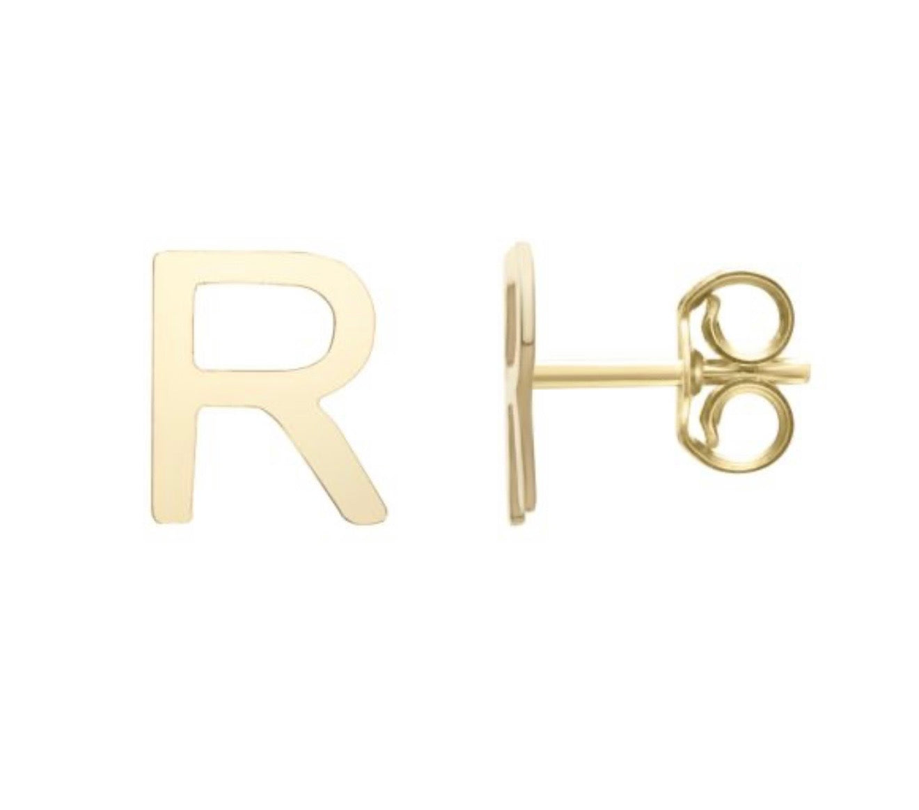 14k Initial Earrings