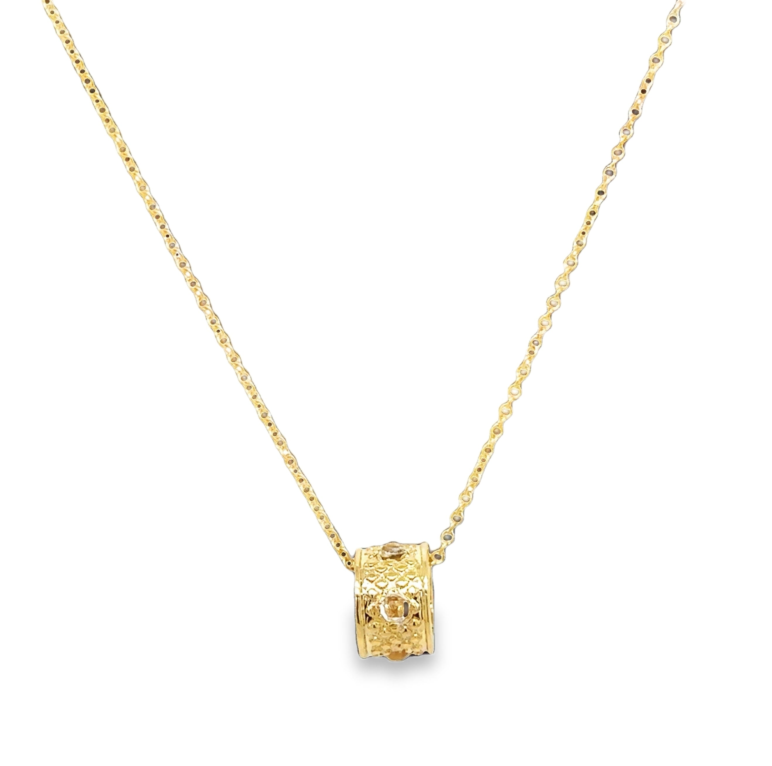 White Topaz Roundel Necklace