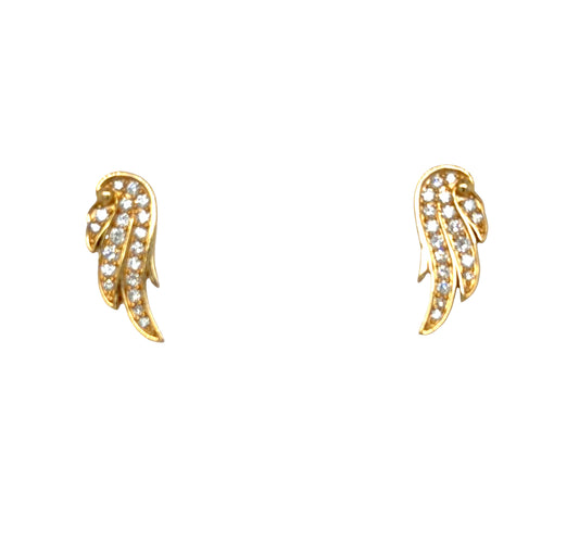 Sara Diamond Angel Wing Stud Earrings