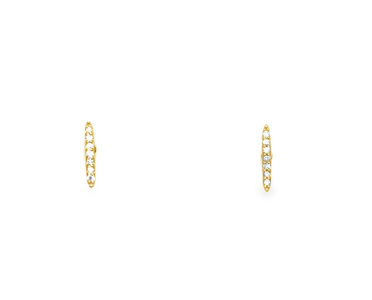 Diamond Bar Stud Earrings