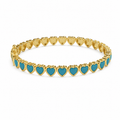 Sea of Love Turquoise Heart Bangle