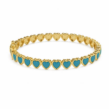 Sea of Love Turquoise Heart Bangle