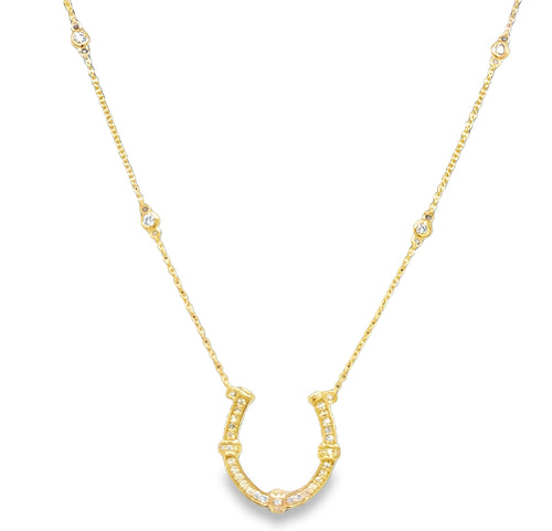 Glory Lucky Diamond Horseshoe Necklace