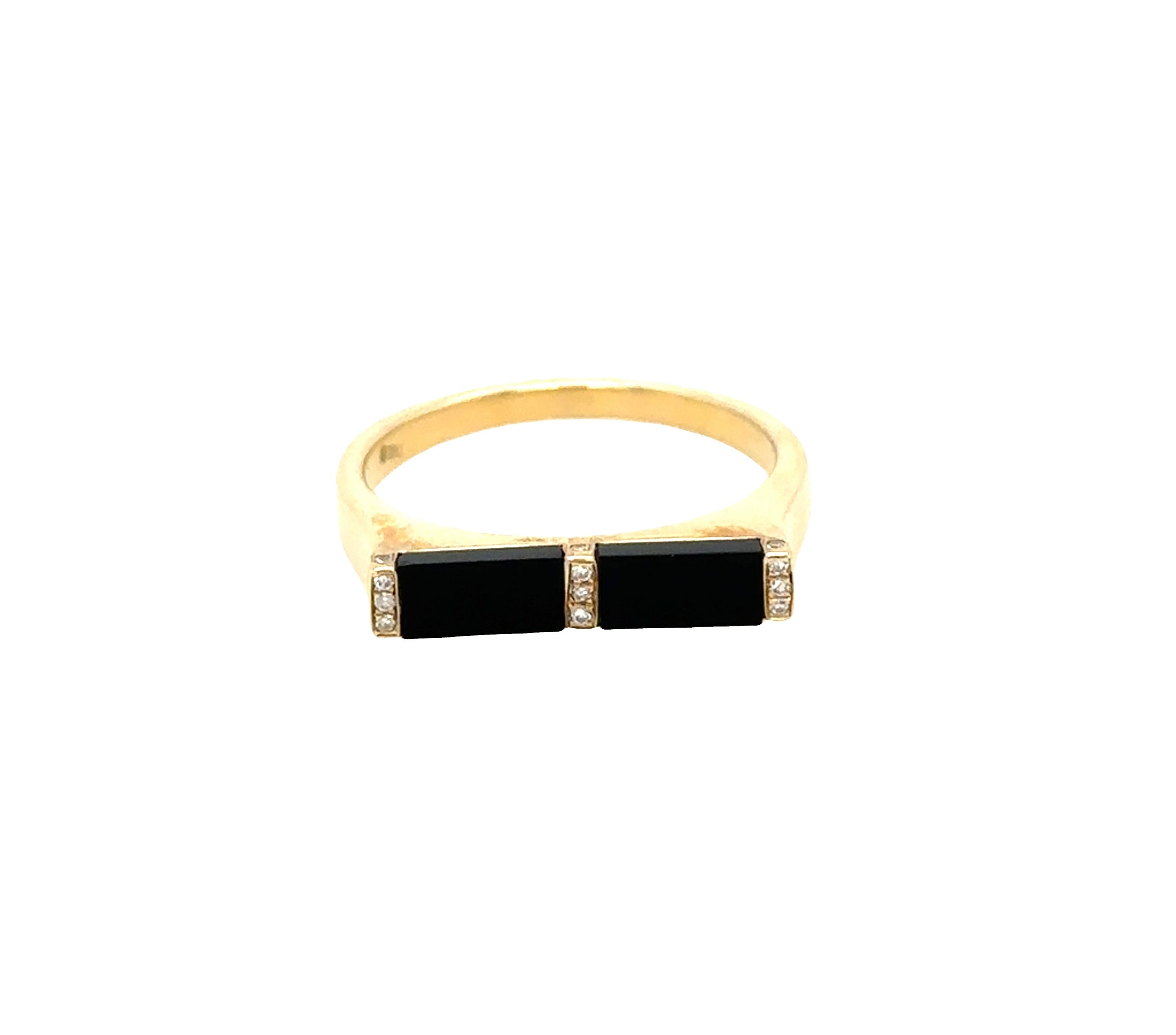 Night Onyx & Diamond Ring