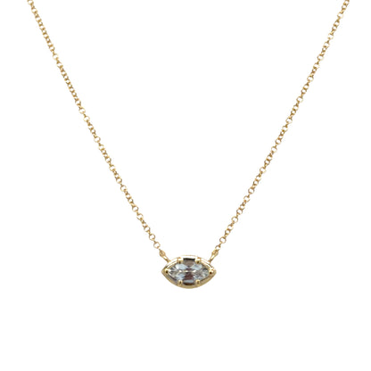 Gigi - White Topaz Solitaire Necklace