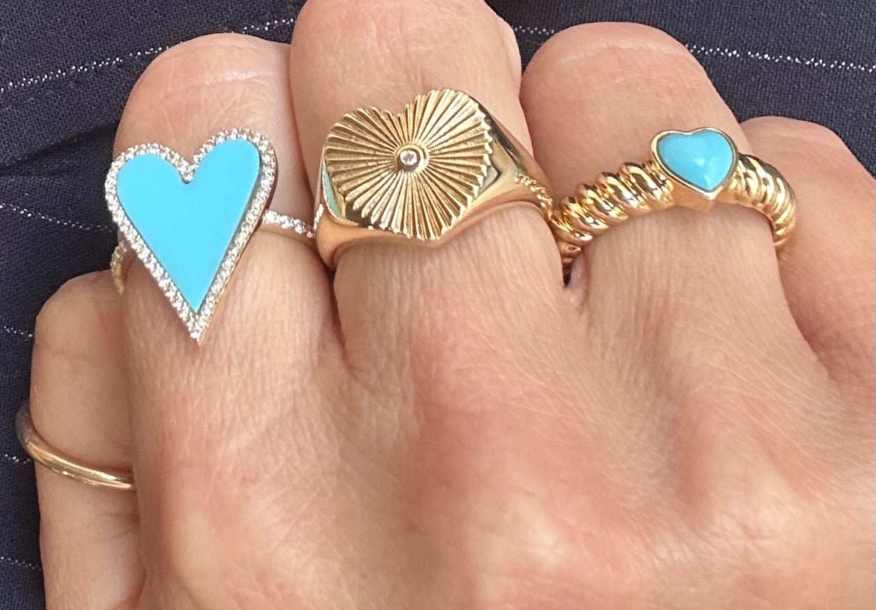 Taylor Turquoise Heart Ring