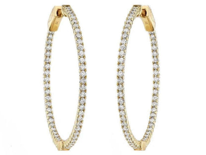Mia Diamond Inside Out Hoops