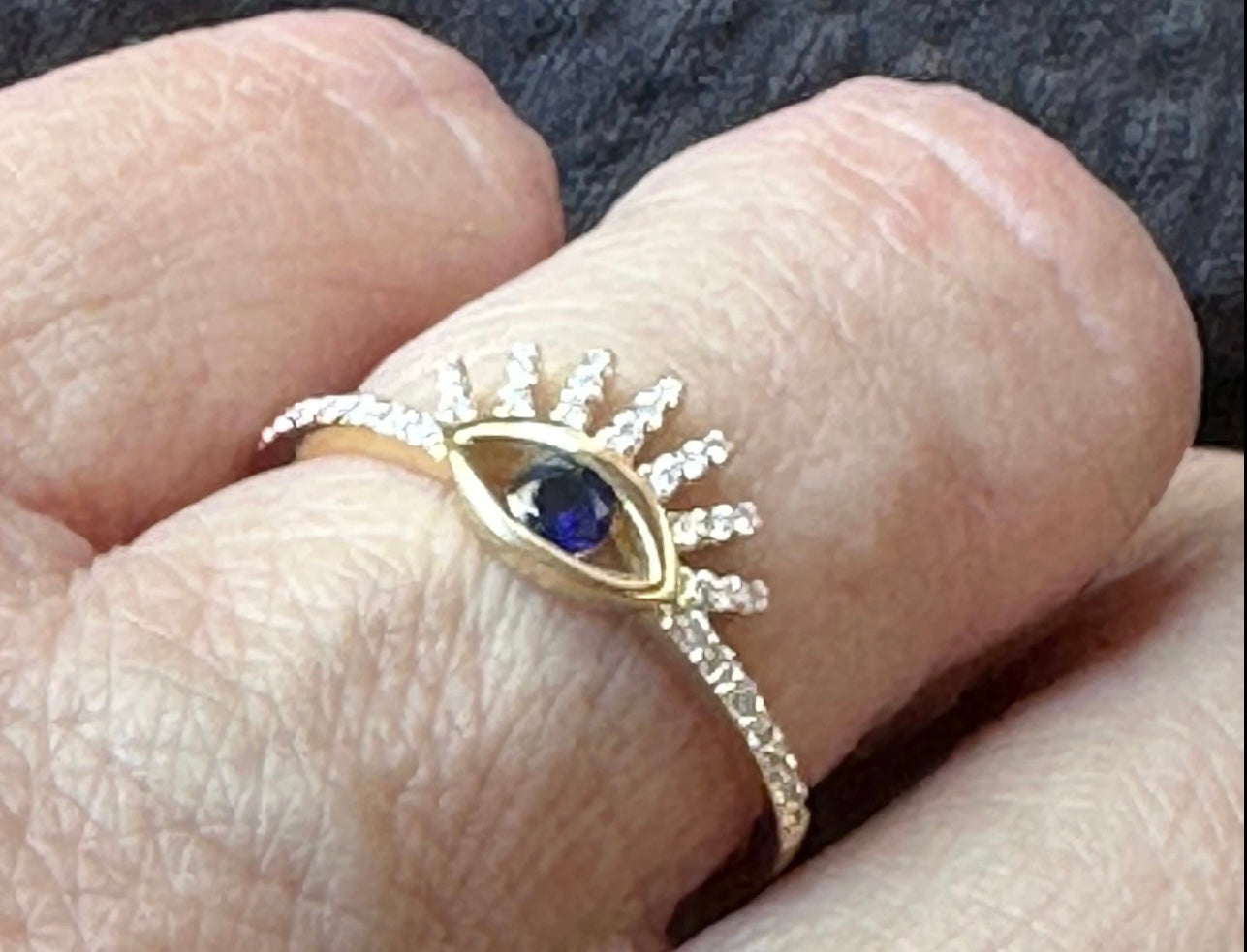 Barb Evil Eye Ring