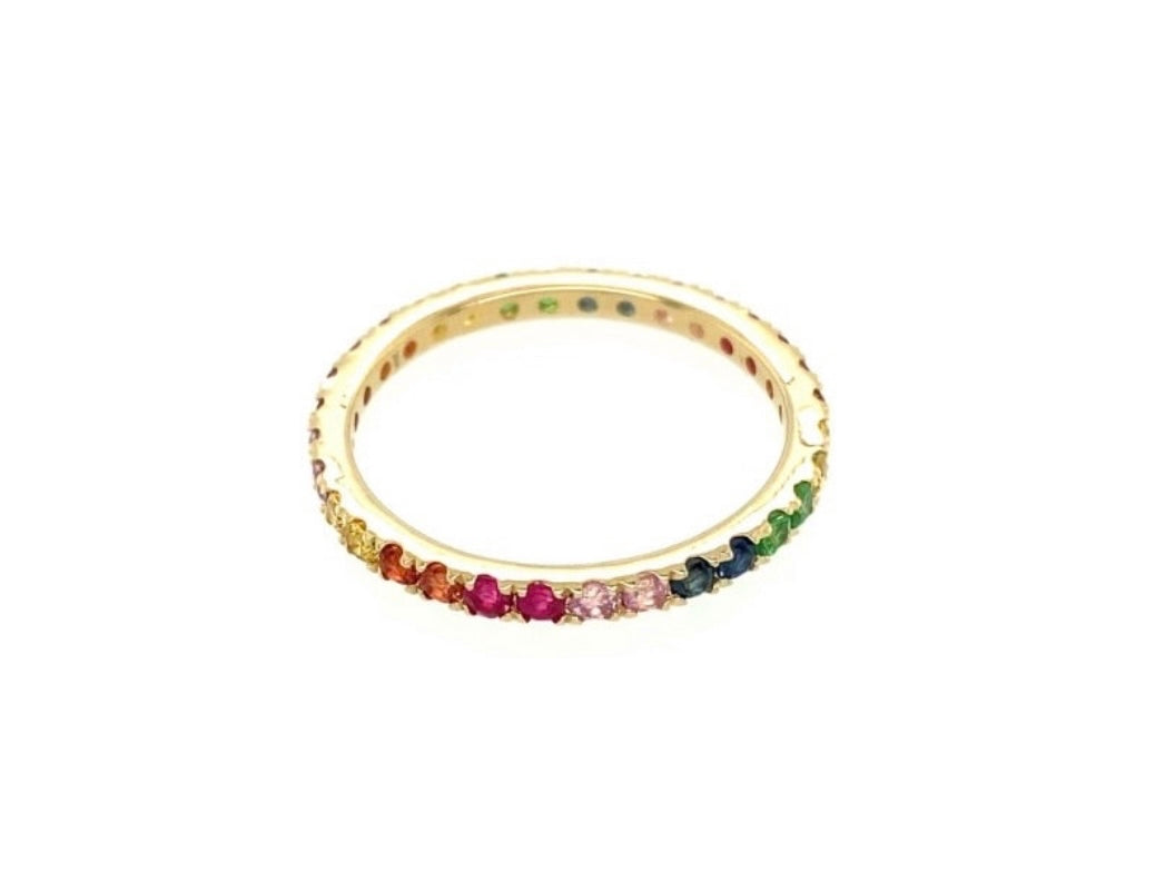 Sienna Diamond & Rainbow Eternity Ring