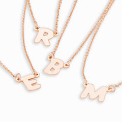 Bubble Font Initial Necklace